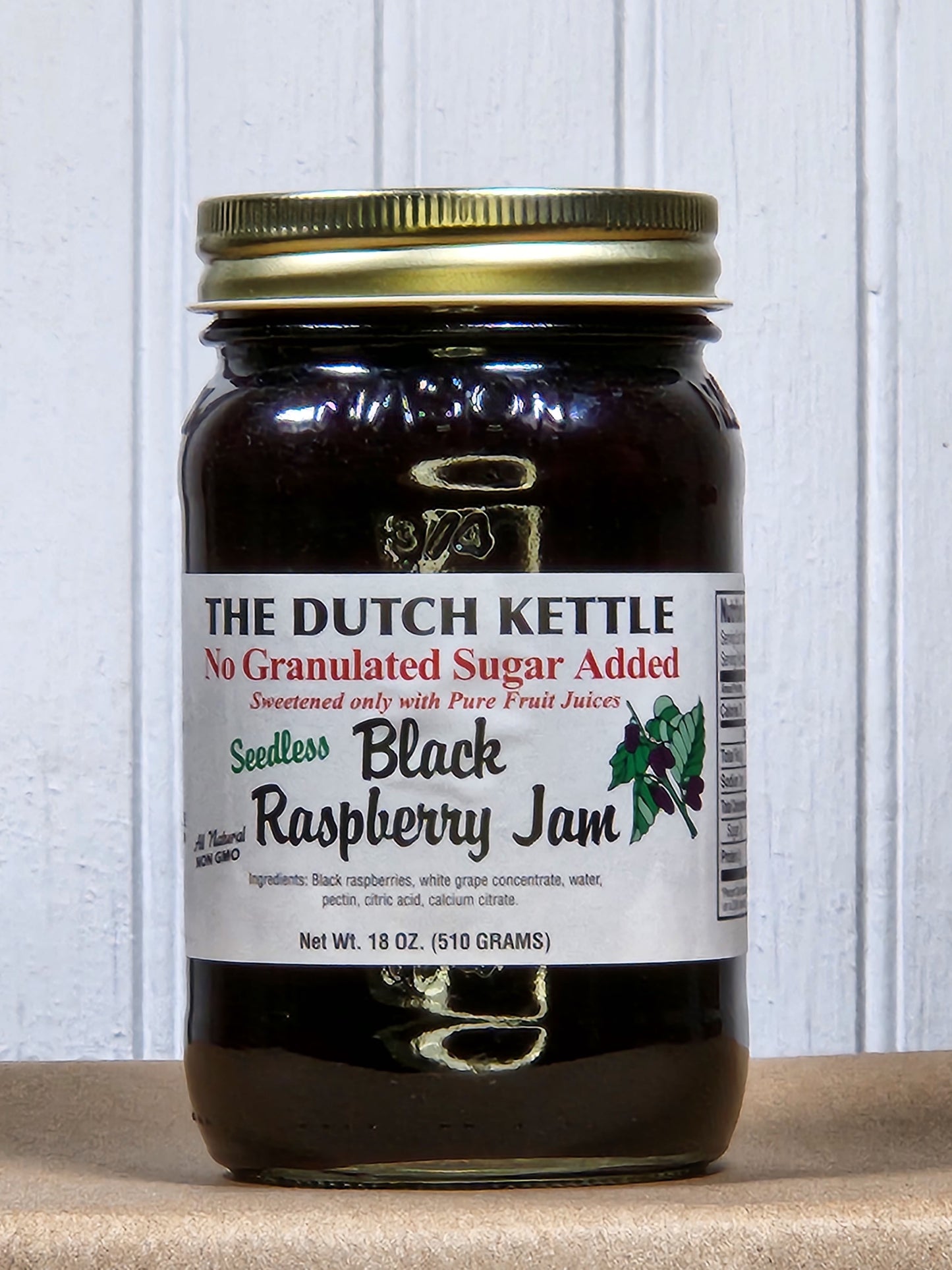 Black Raspberry Jam - No Sugar Added