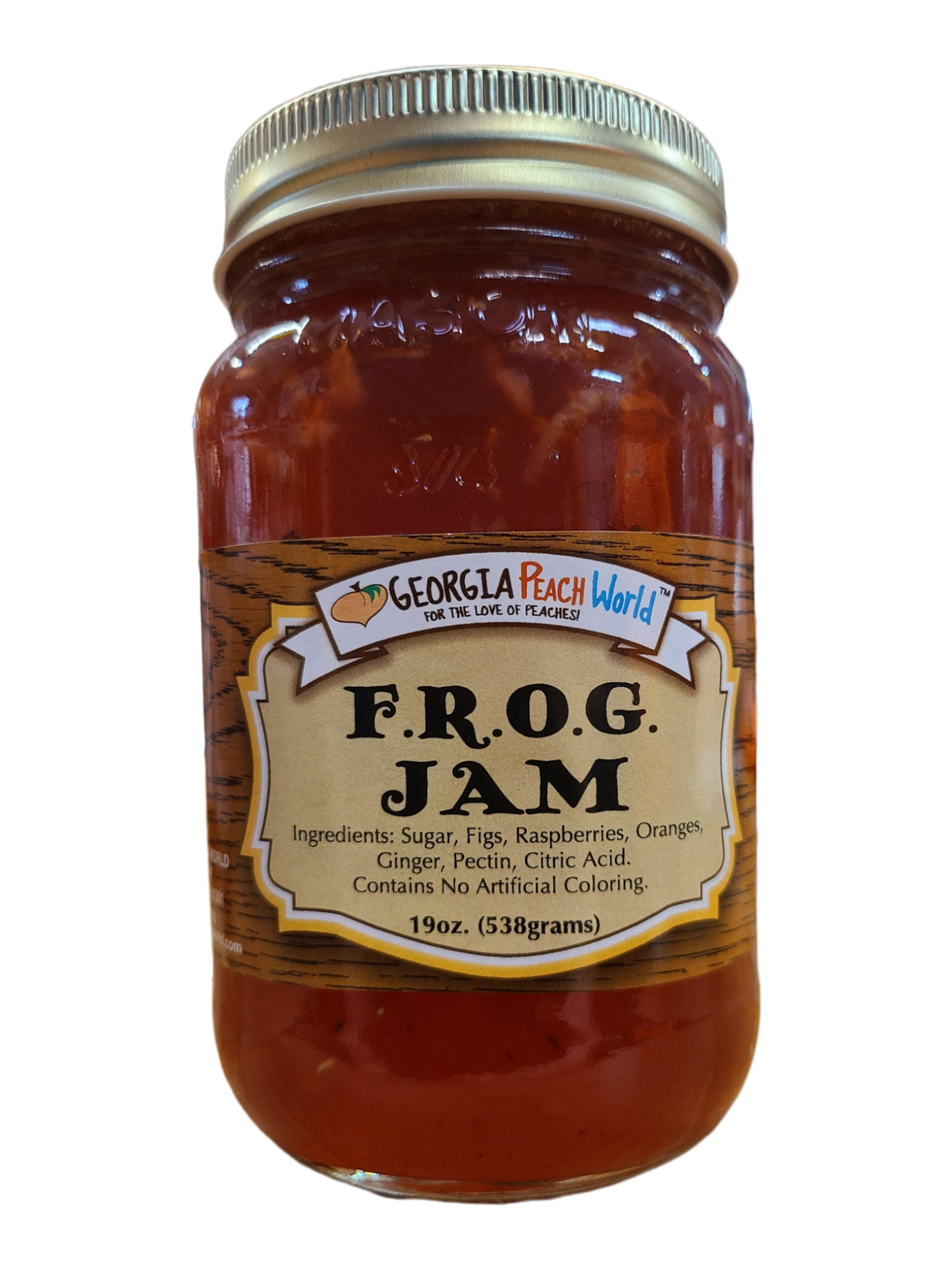 standard glass mason jar containing F.R.O.G. jam